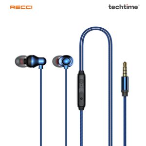 Recci REP-L35 Wired Earphones 13mm Bass Driver | Noise Reduction