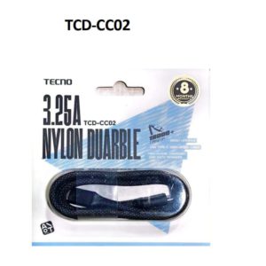 Tecno TCD-CC02 Type-C Fast Charging Cable 3.25A Nylon 1M